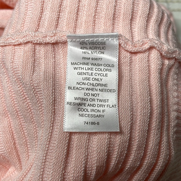 LIZ CLAIBORNE Cardigan Sweater English Rose Open Front Extended Shoulder Small - Picture 11 of 13